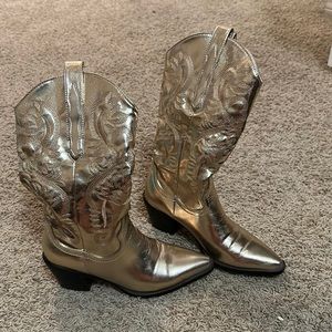 gold cowboy boots